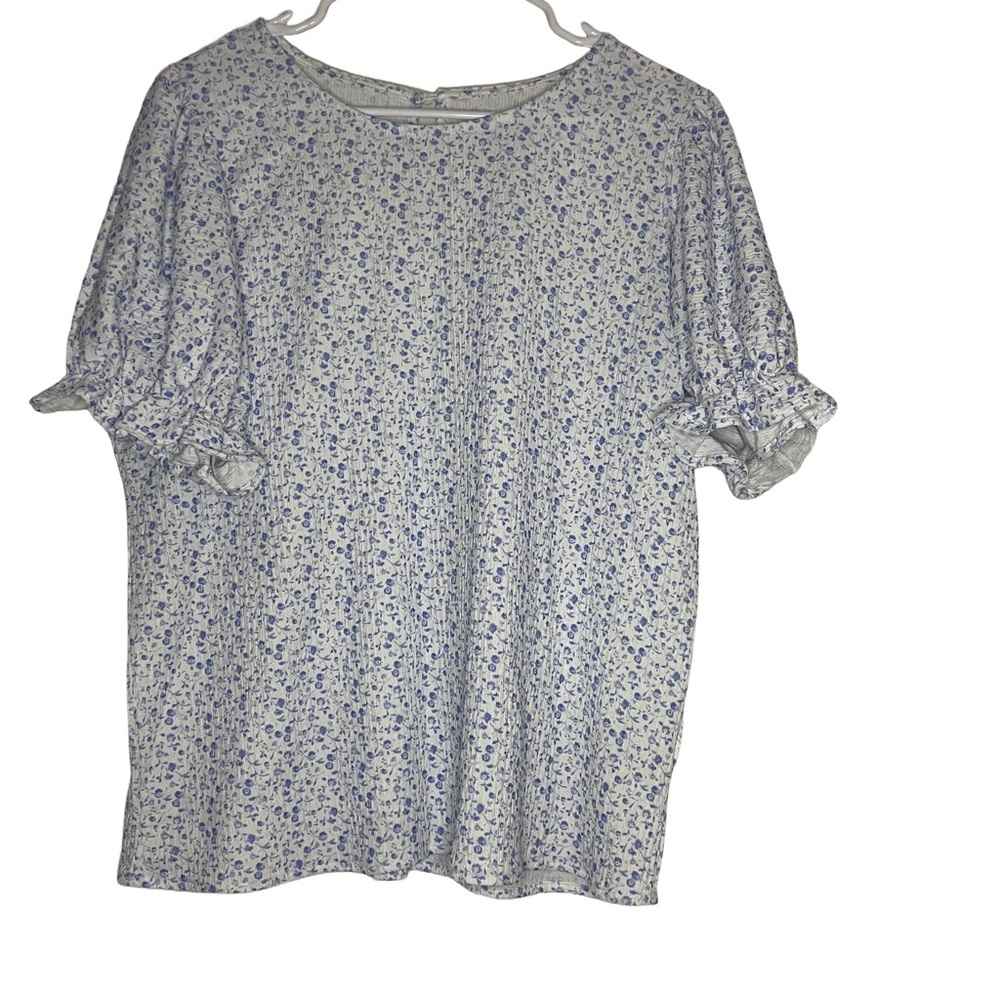 Blue Floral Women's Blouse